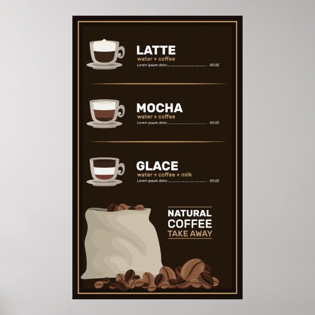 Kaffemeny Poster (Framsidan)