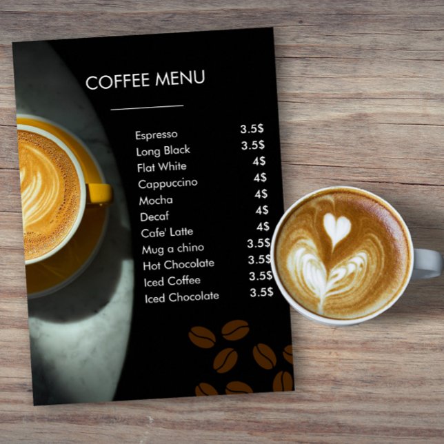 Kaffemenyn Svarta Listans Logotyp | Kaffebutik Meny (Skapare uppladdad)