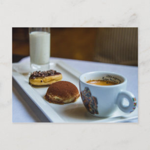 Kaffemjölkspastajer Varm choklad vykort