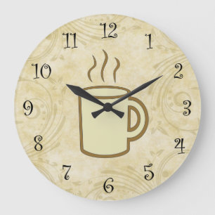 Kaffemöksväggar Stor Klocka