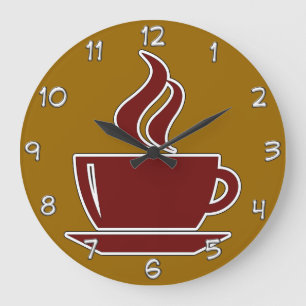 Kaffemöksväggar Stor Klocka