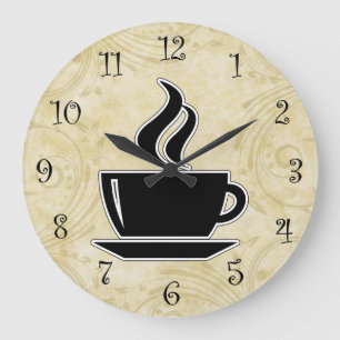 Kaffemöksväggar Stor Klocka