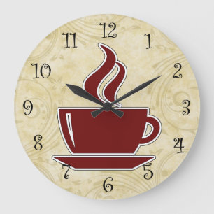 Kaffemöksväggar Stor Klocka