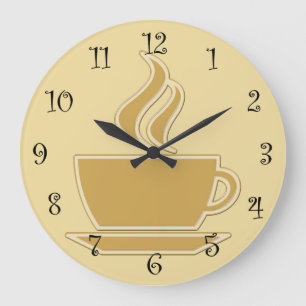 Kaffemöksväggar Stor Klocka