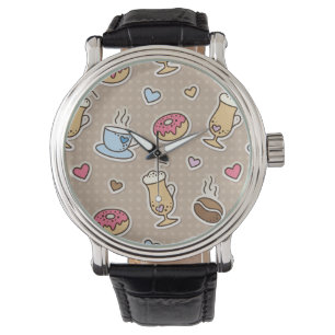 Kaffemönster Armbandsur