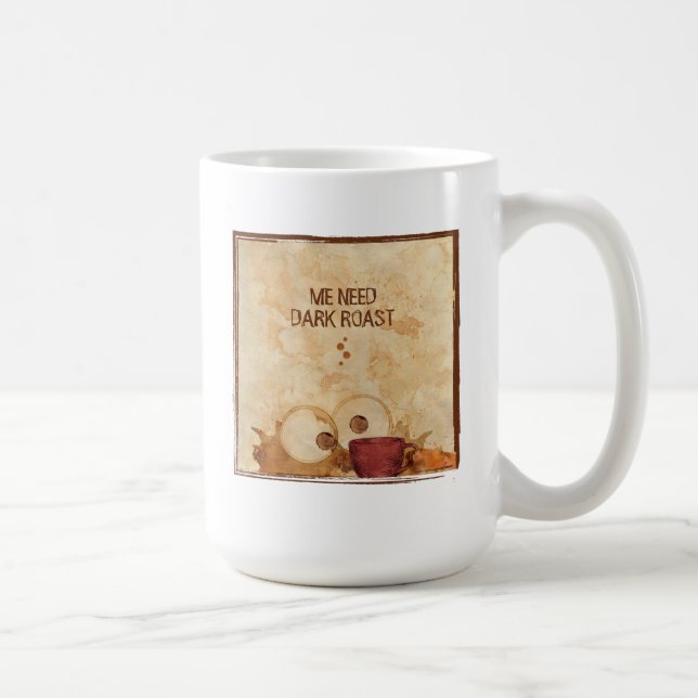 Kaffemonster - dubbla dubbla Kaffe Mugg (Höger)