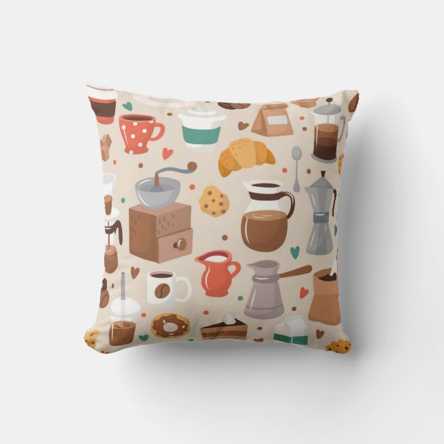 Kaffemönster Kudde (Framsida)