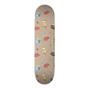 Kaffemönster Mini Skateboard Bräda 18,5 Cm