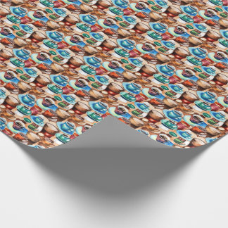 Kaffemorgonvattenfärg Mönster Presentpapper