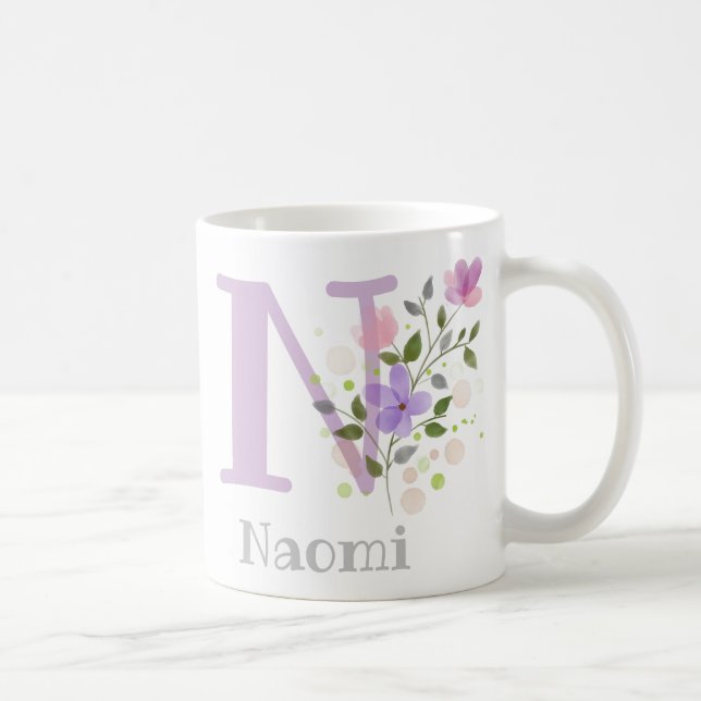 Kaffemug med blomsterdekoration kaffemugg (Höger)