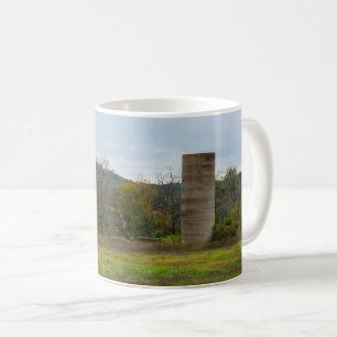 Kaffemug med landskapsmotiv från landsbygd med sil kaffemugg