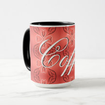 Kaffemug med rostig korall