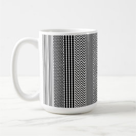 Kaffemug - svart-vit blandad designmönster kaffemugg