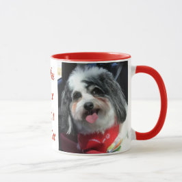 Kaffemugg 11oz, röd gullig hund K-Cee
