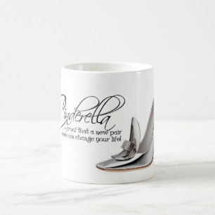 Kaffemugg Askungen Silver Skor Citat Tekopp