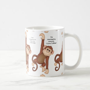 Kaffemugg av apor och ord