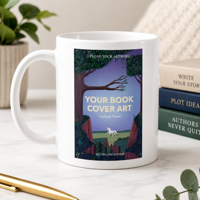 Kaffemugg | Bokomslagskonst Författarpromotionpres (Upload your cover art to create author merchandise for signings and book promotions)