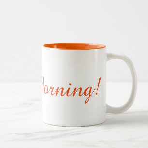 Kaffemugg: Bra morgon! Två-Tonad Mugg