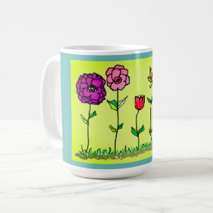 Kaffemugg - Digitala blommor