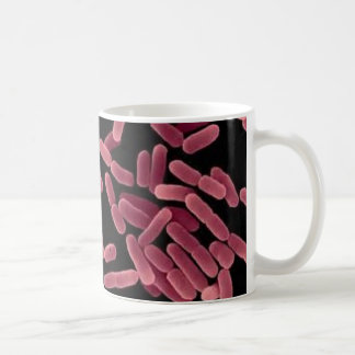 Kaffemugg - E coli (som är röd på svart)