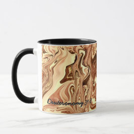 Kaffemugg. Femte Moseboken 31:8 Bibelvers.  Mugg