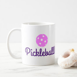 Kaffemugg för damer Pickleball (rosor och lilor)