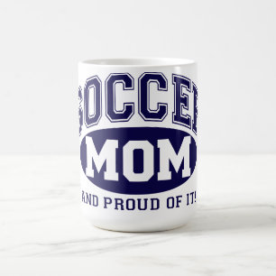 Kaffemugg - fotbollmamma och stolt av det! - Marin