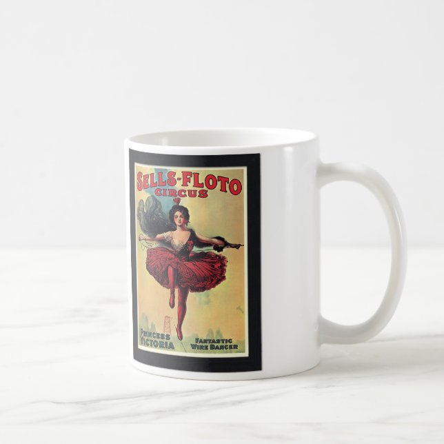 Kaffemugg - fotgängare för vintagecirkusTightrope (Höger)
