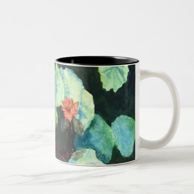 Kaffemugg - gullig design - näckrosor (Höger)