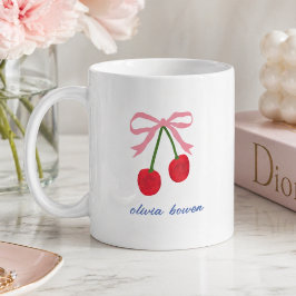 Kaffemugg | Körsbärssmyckad slinga Söt illustratio