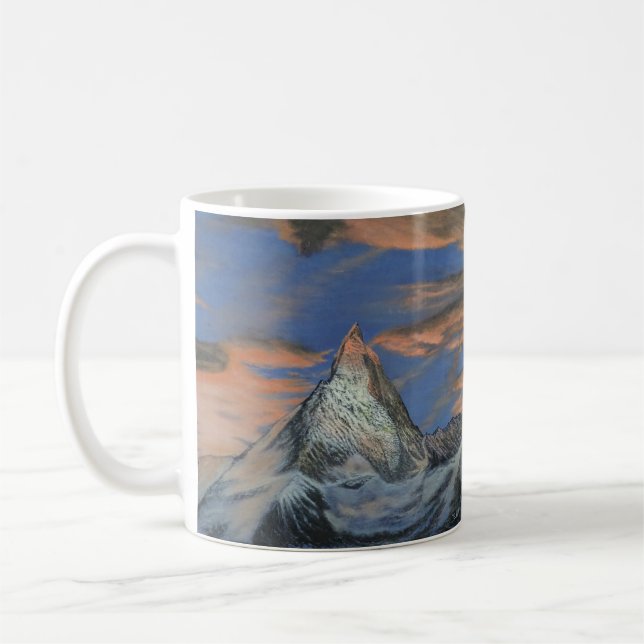Kaffemugg - "Matterhorn vid solnedgång" (Vänster)