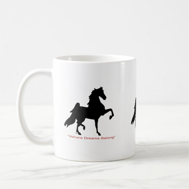 Kaffemugg med amerikanen Saddlebreds (Vänster)