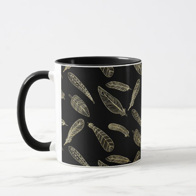 kaffemugg med ank fjädrar (Vänster)