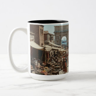 Kaffemugg med antika romerska & hamnstadsmarknad