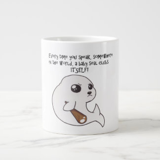 Kaffemugg med baby säl jumbo mugg