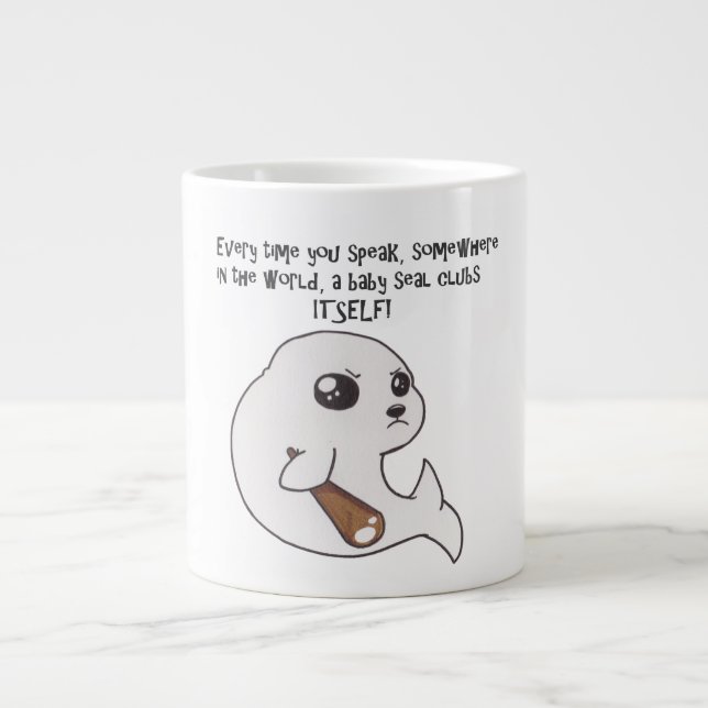 Kaffemugg med baby säl jumbo mugg (Framsidan)