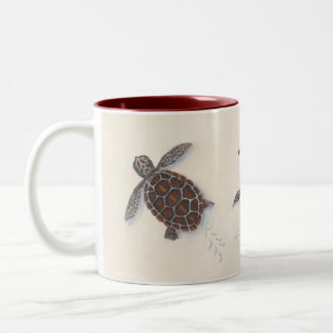 Kaffemugg med bebishavssköldpaddor