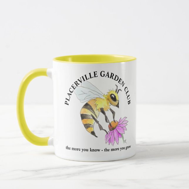 Kaffemugg med bin-design (Vänster)