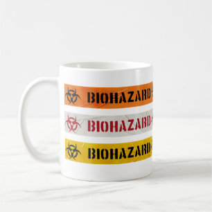 Kaffemugg med biofarliga ränder