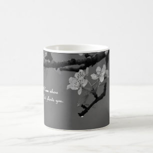 kaffemugg med blom var guden planterar dig