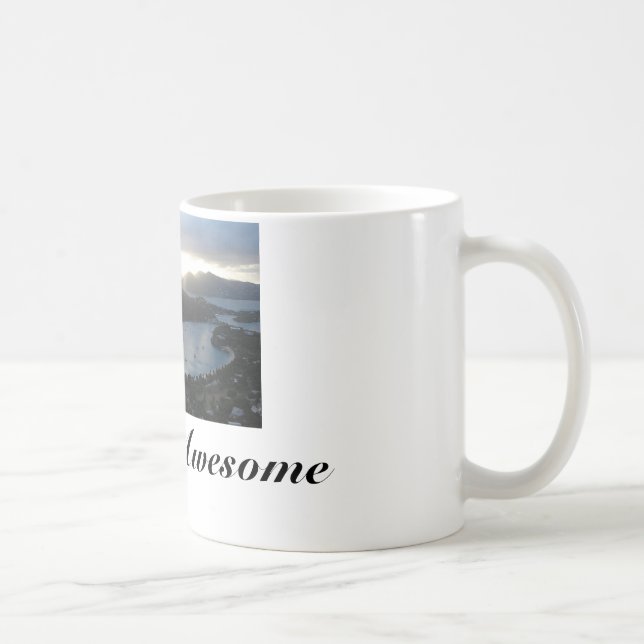 Kaffemugg med den enorma Antigua stranden (Höger)