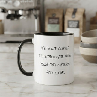 Kaffemugg med dotterns attityd (sassig pink flicka