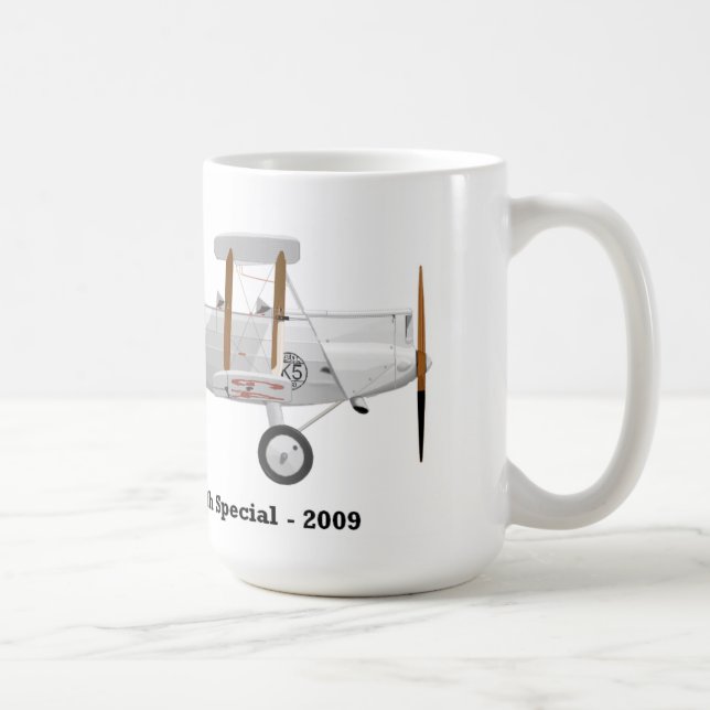 Kaffemugg med en biplane på den (Höger)