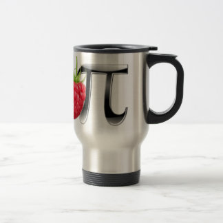 Kaffemugg med en hallon- och Pi-logotyp