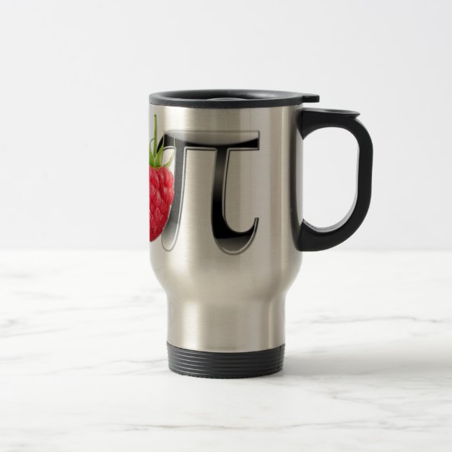 Kaffemugg med en hallon- och Pi-logotyp (Höger)