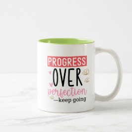 Kaffemugg med Framsteg framför Perfektion