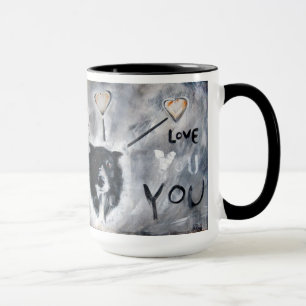 Kaffemugg med gränscolliemålning