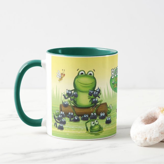 Kaffemugg med groddesign (Med munk)