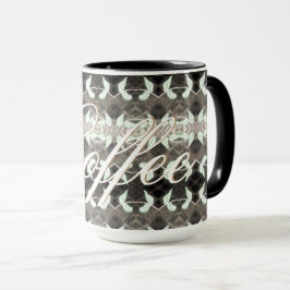 Kaffemugg med guldfärgtext