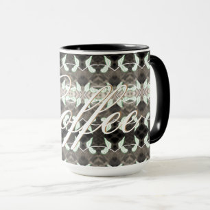 Kaffemugg med guldfärgtext